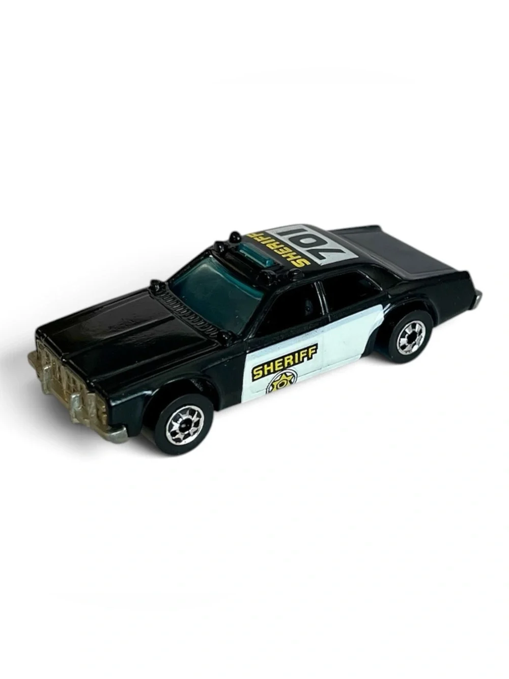 Vintage Hot Wheels Black & White Sheriff 1982 Original Blackwall 78 Dodge Monaco